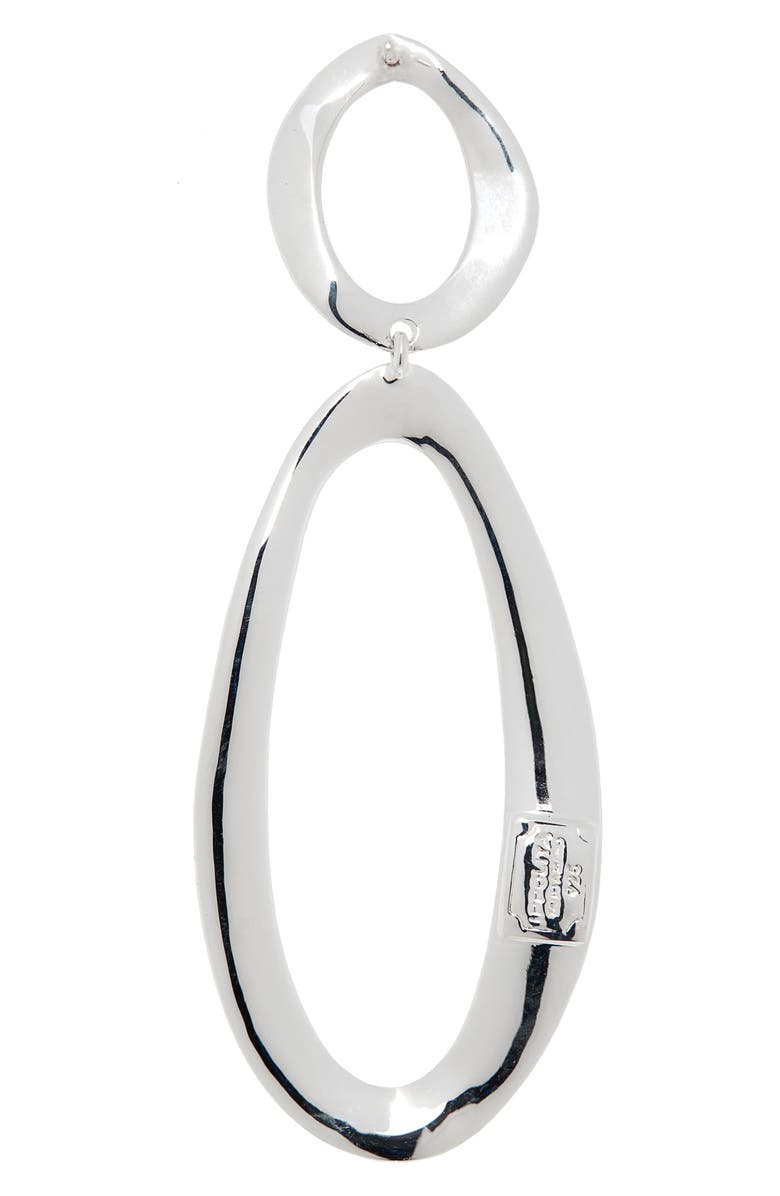 Ippolita Large Oval Snowman Wavy Earrings, Alternate, color, Silver