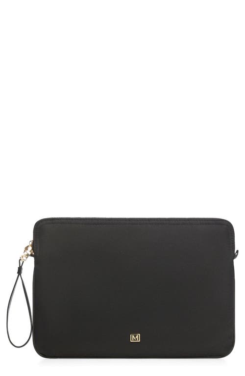 Mango Nylon Zip Wristlet Laptop Case In Black