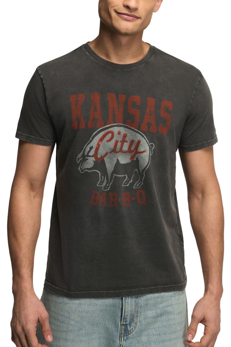 Kansas City BBQ Cotton Graphic T-Shirt, Main, color, JET BLACK