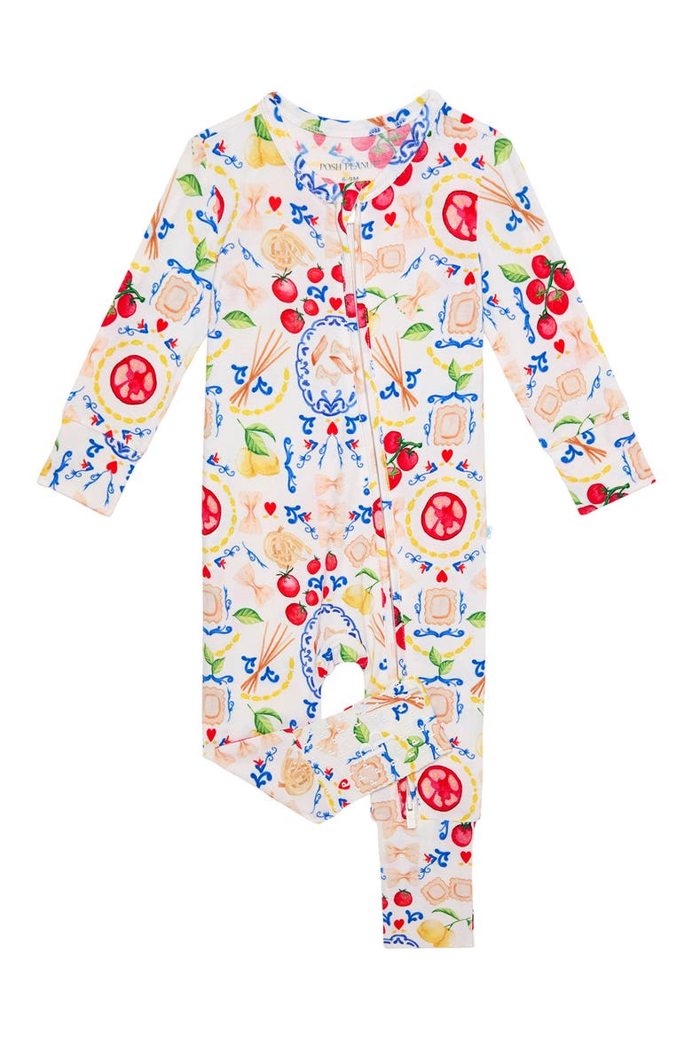 Print Convertible One-Piece Footie, Main, color, MANGIA