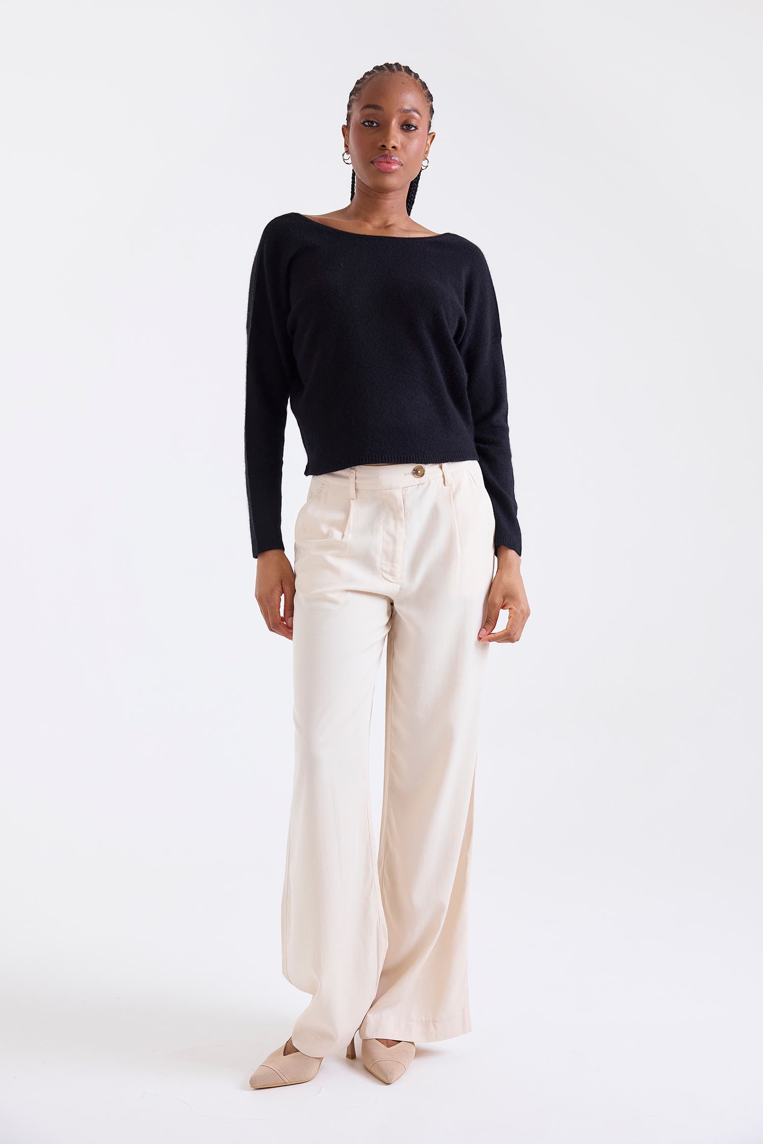 Leyla Low Back 100% Cashmere Sweater - image 2