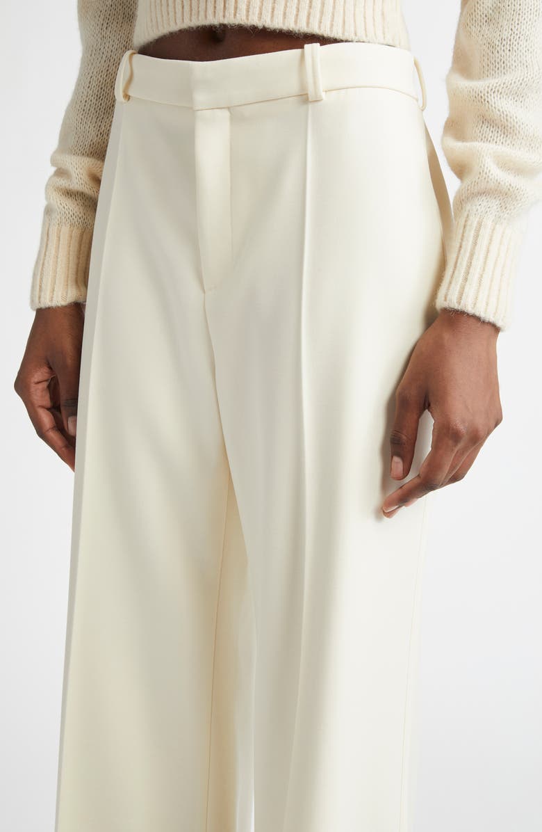 Chloé Wool Grain de Poudre Flare Leg Pants, Alternate, color, 