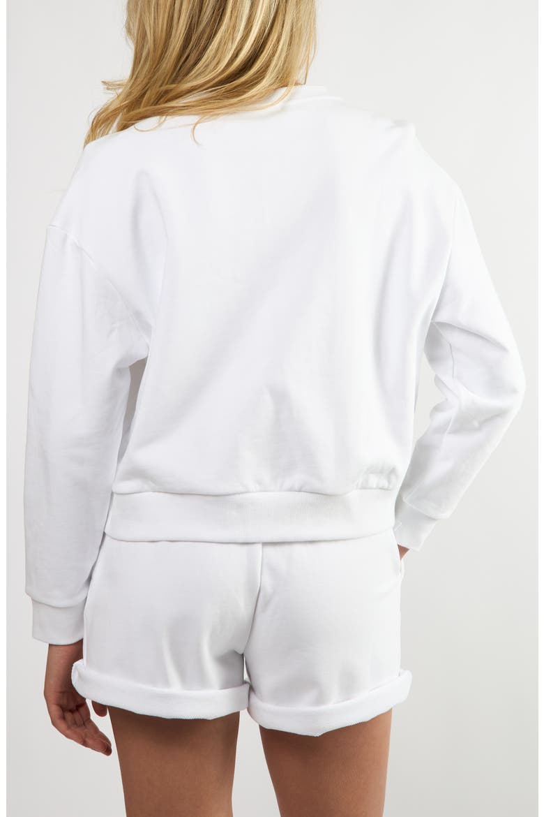 The Lakeside Set Cotton Graphic Sweatshirt, Alternate, color, WHITE