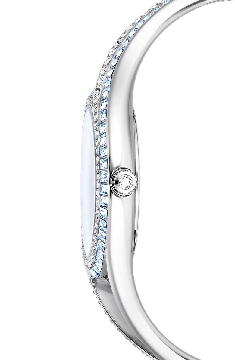Swarovski Hyperbola Bracelet Watch, 28mm, Alternate, color, Silver