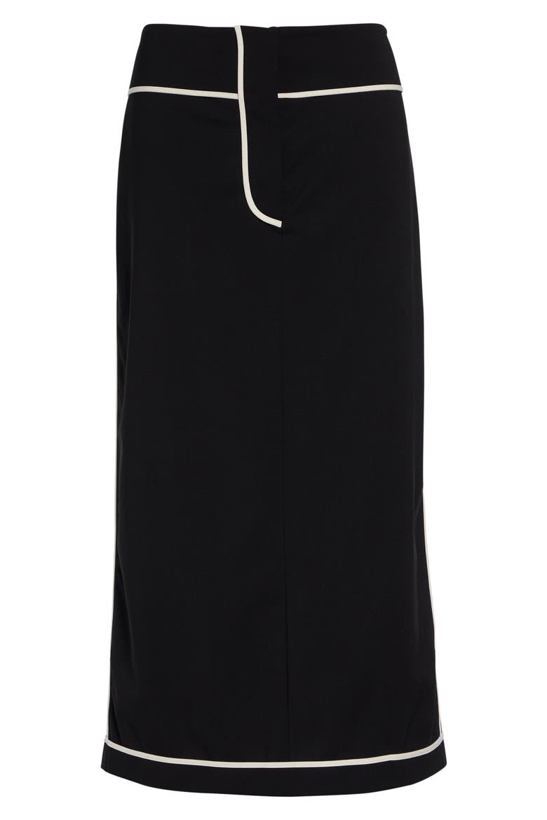 Kado Tropical Stretch Wool Midi Skirt, Main, color, BLACK