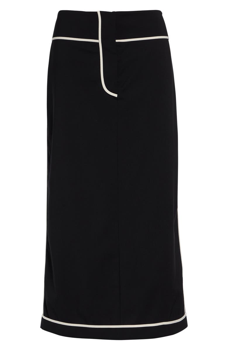 ASHLYN Kado Tropical Stretch Wool Midi Skirt, Main, color, Black