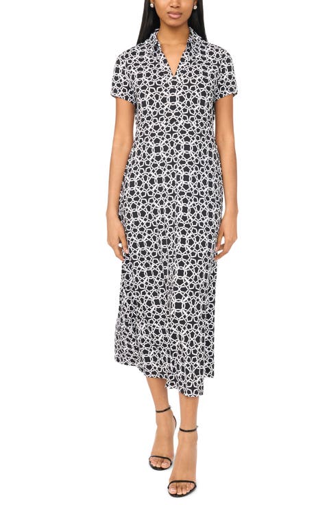 Collared V-Neck Maxi Dress