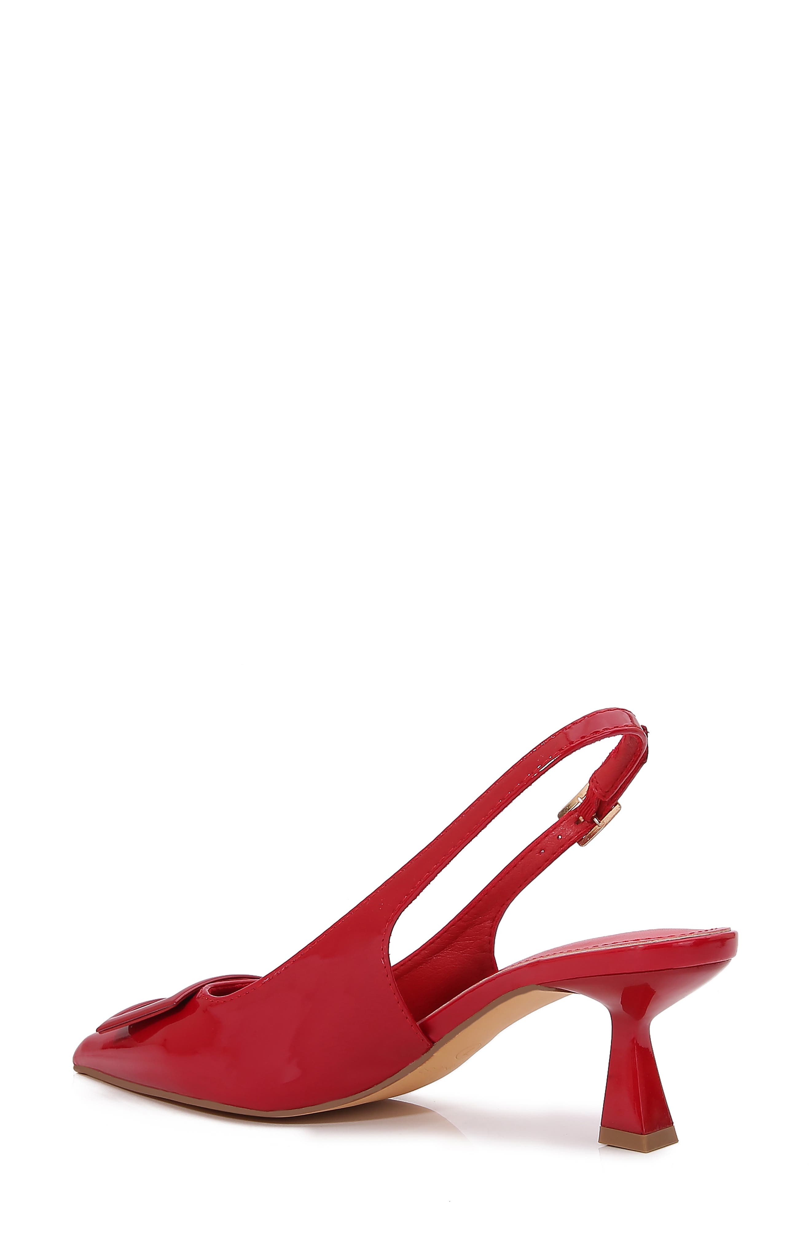Celestine Pointed Toe Slingback Pump, Alternate, color, RED