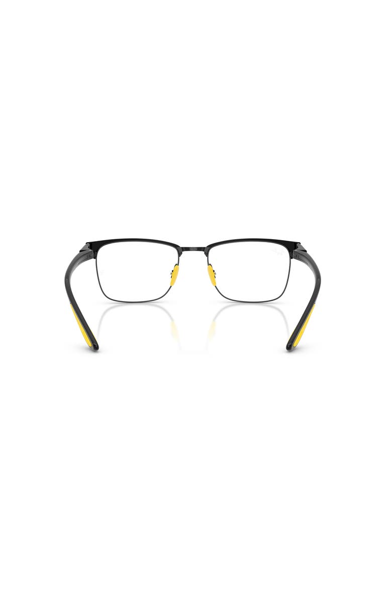 54mm Square optical glasses, Alternate, color, Black