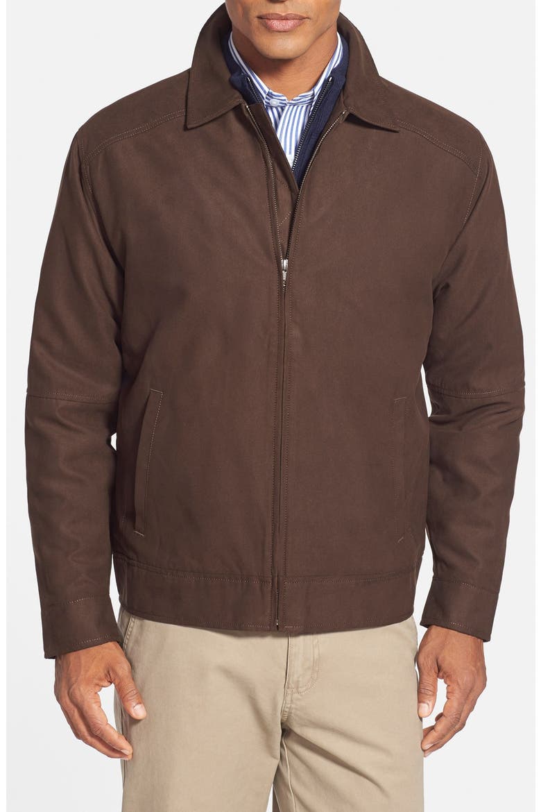 'Roosevelt' Classic Fit Water Resistant Full Zip Jacket, Main, color, BITTERSWEET BROWN