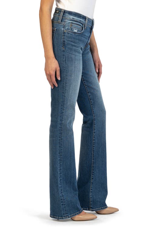 Kut From The Kloth Stella High Waist Raw Hem Flare Jeans In Studious