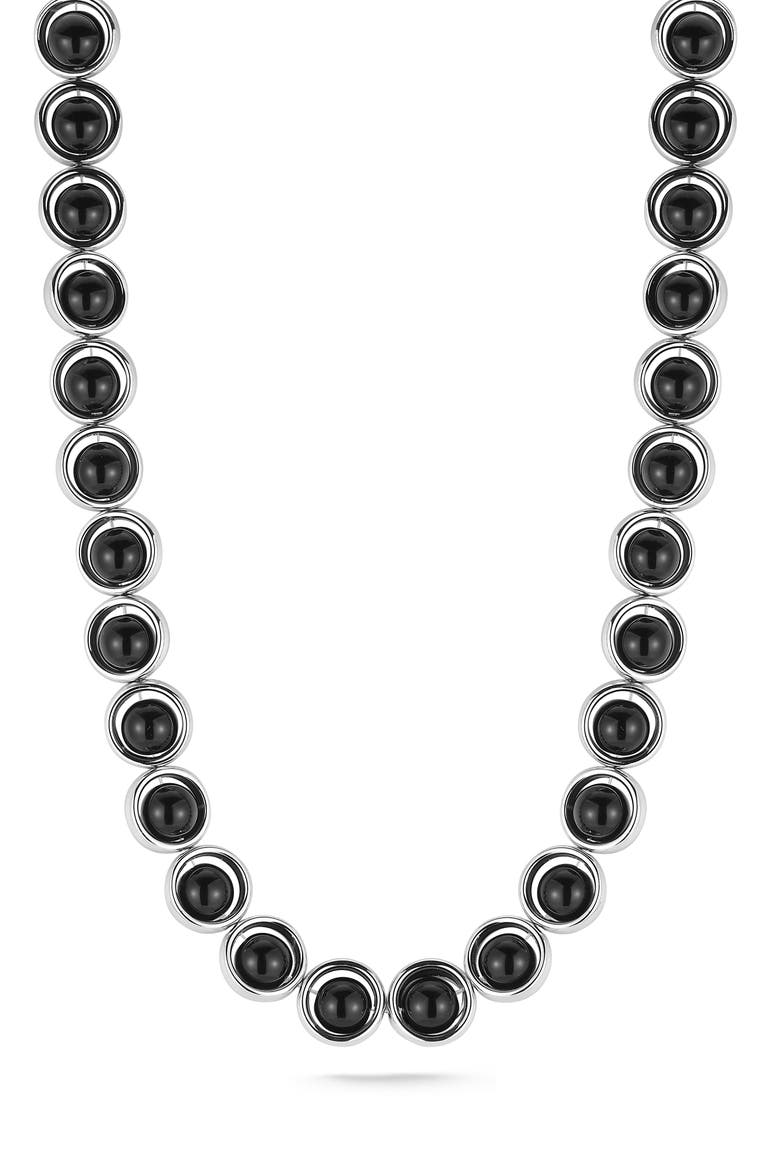 Beaded Necklace, Main, color, SILVER