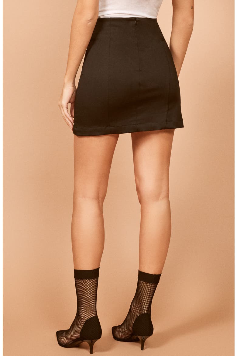Oak Miniskirt, Alternate, color, BLACK