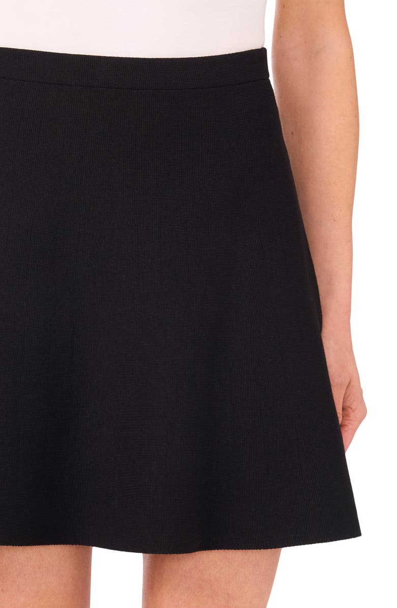 CeCe by Cynthia Steffe Jacquard Flounce Hem Sweater Skirt, Alternate, color, Rich Black