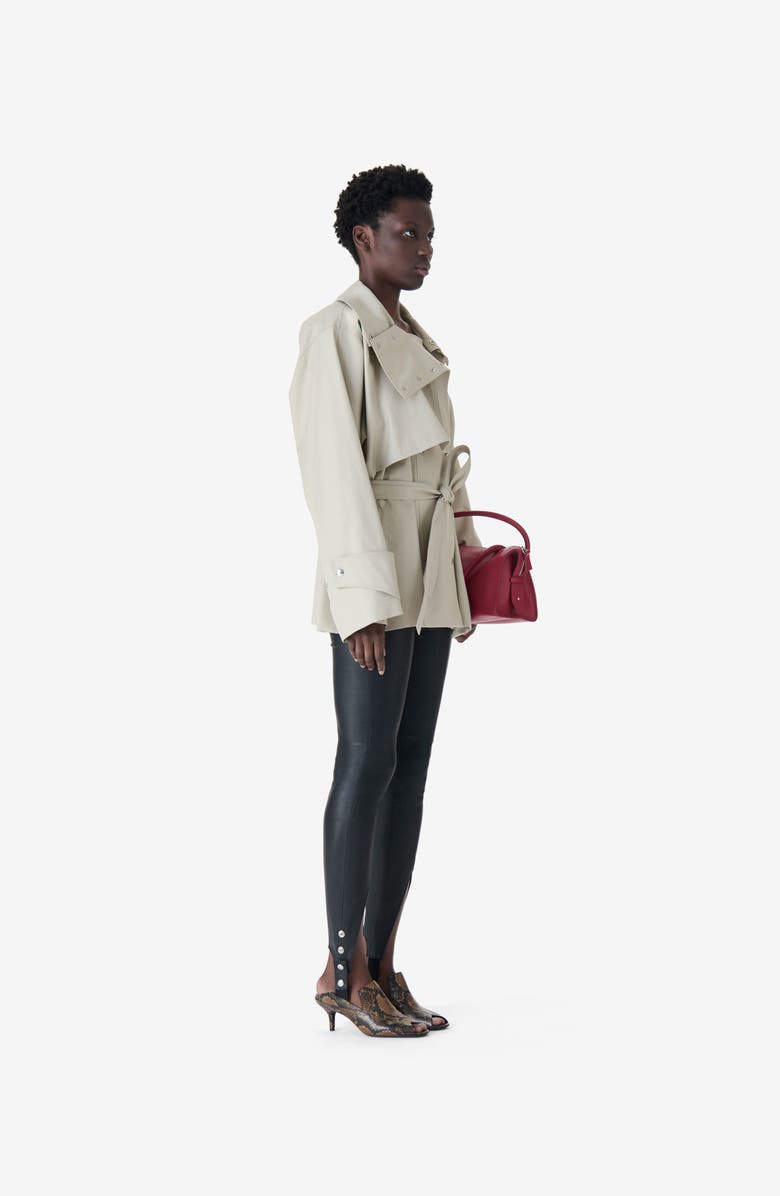 IRO Ralya Short Trench Jacket, Alternate, color, Warm Grey