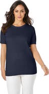 Jessica London Fine Gauge Crewneck Shell