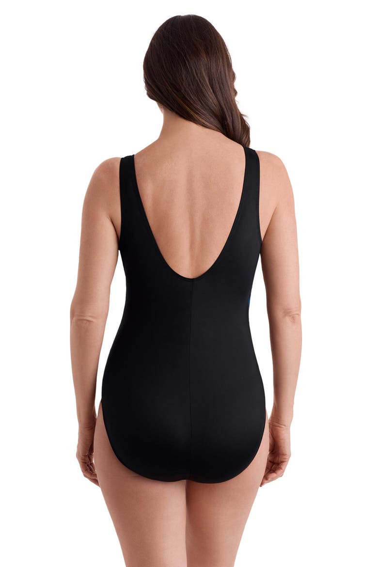 Ruffle Surplice Long Torso One-Piece Swimsuit, Alternate, color, Carnival Dance