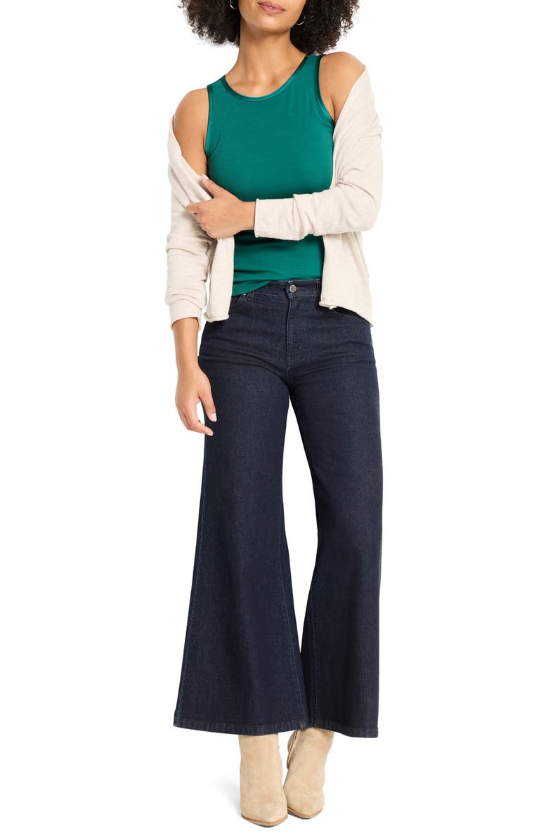 NIC+ZOE Perfect Knit Trimmed Tank, Alternate, color, Pine