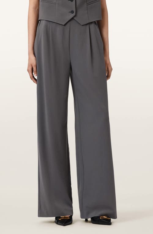 AllSaints Aleida Wide Leg Pants in Dark Gull Grey at Nordstrom, Size 6