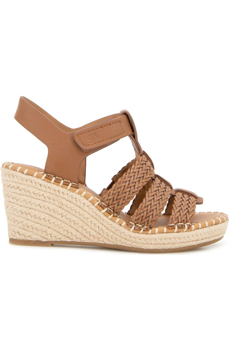 Gentle Souls Caplin Slingback Espadrille Platform Wedge Sandal, Alternate, color, Tan Leather