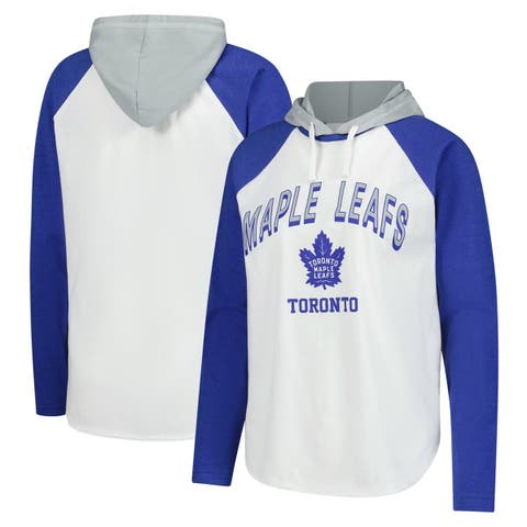 Women's G-III 4Her by Carl Banks  White Toronto Maple Leafs VIP Raglan Long Sleeve Hoodie T-Shirt