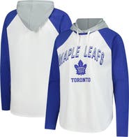 G-III 4HER BY CARL BANKS Women's G-III 4Her by Carl Banks  White Toronto Maple Leafs VIP Raglan Long Sleeve Hoodie T-Shirt