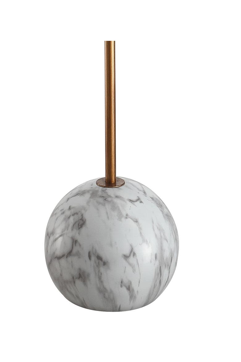 Miami 63.5" Minimalist Resin/Metal LED Floor Lamp, Alternate, color, Gold/White