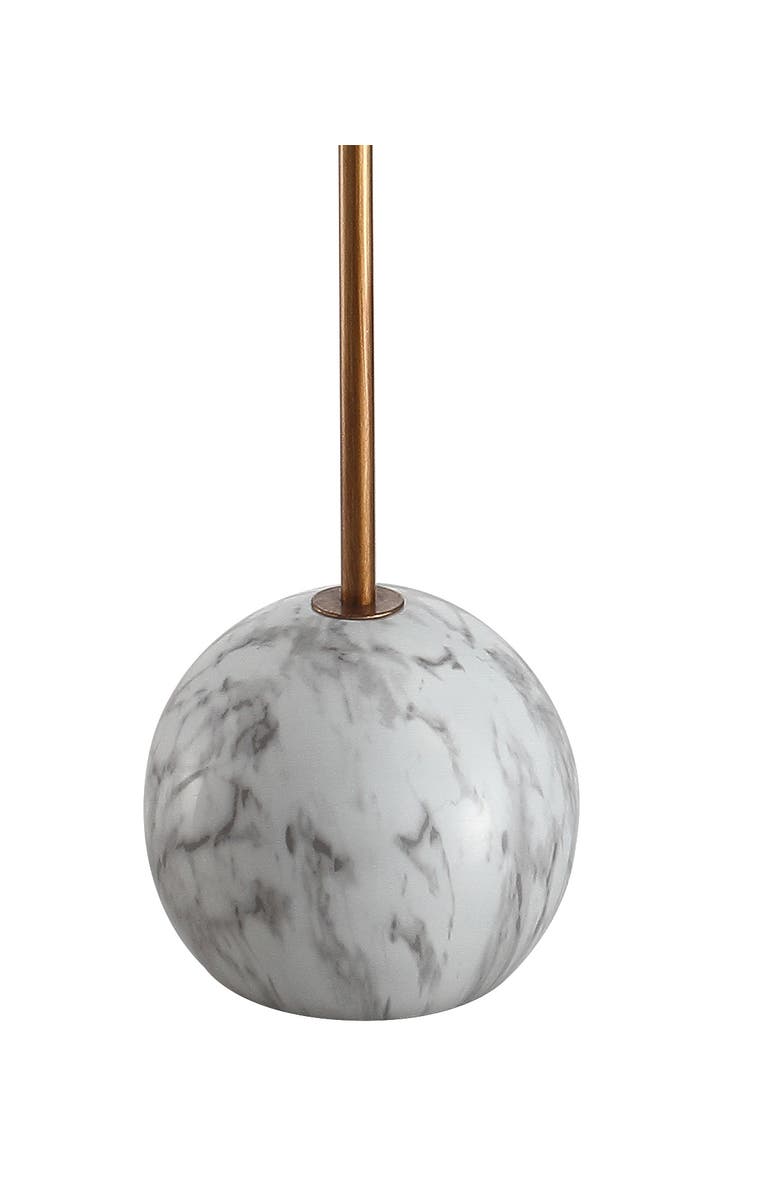 JONATHAN Y Miami 63.5" Minimalist Resin/Metal LED Floor Lamp, Alternate, color, Gold/White