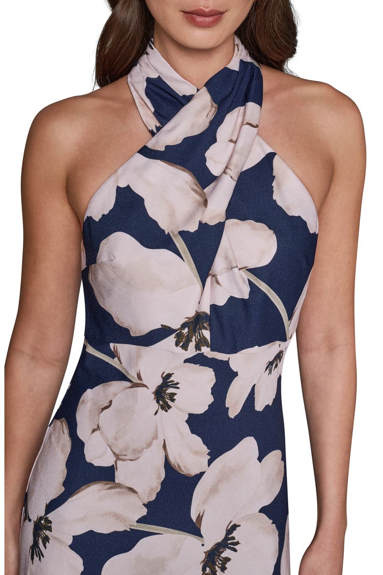 Floral Crepe Maxi Dress, Alternate, color, NIGHT SKY