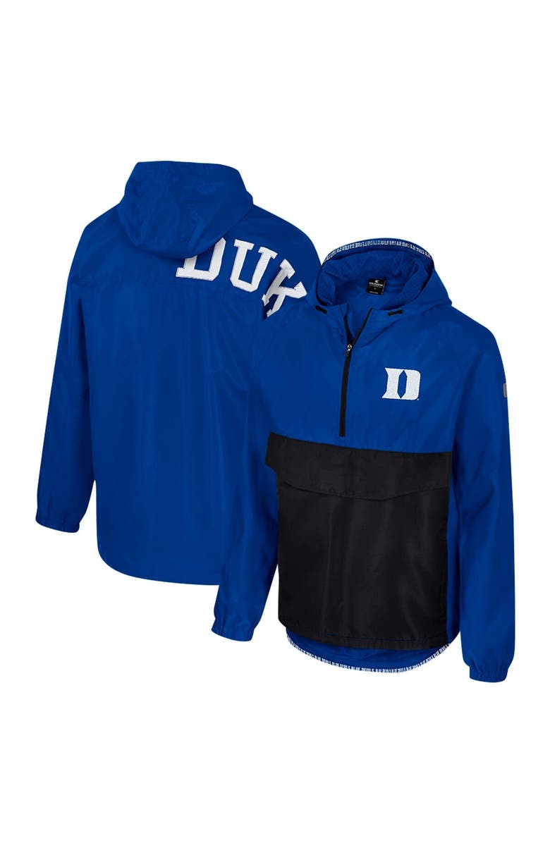 COLOSSEUM Men's Colosseum  Royal Duke Blue Devils Reloaded Anorak Half-Zip Jacket, Main, color, 