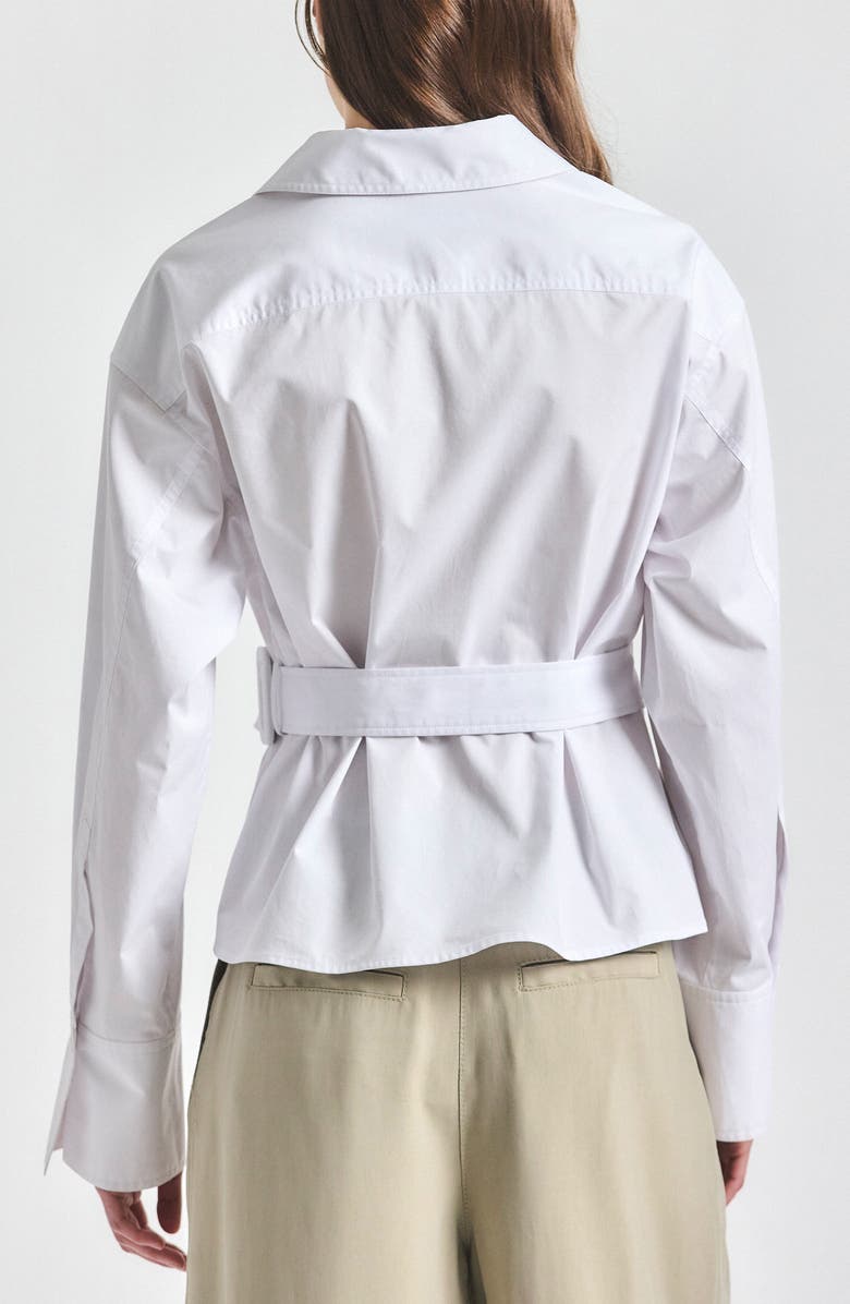 Derek Lam 10 Crosby Gavin Wrap Shirt, Alternate, color, White