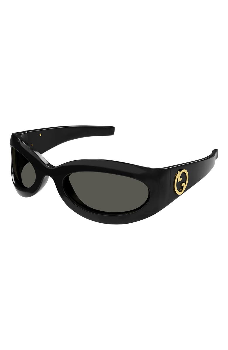Gucci 60mm Oval Sunglasses, Alternate, color, 