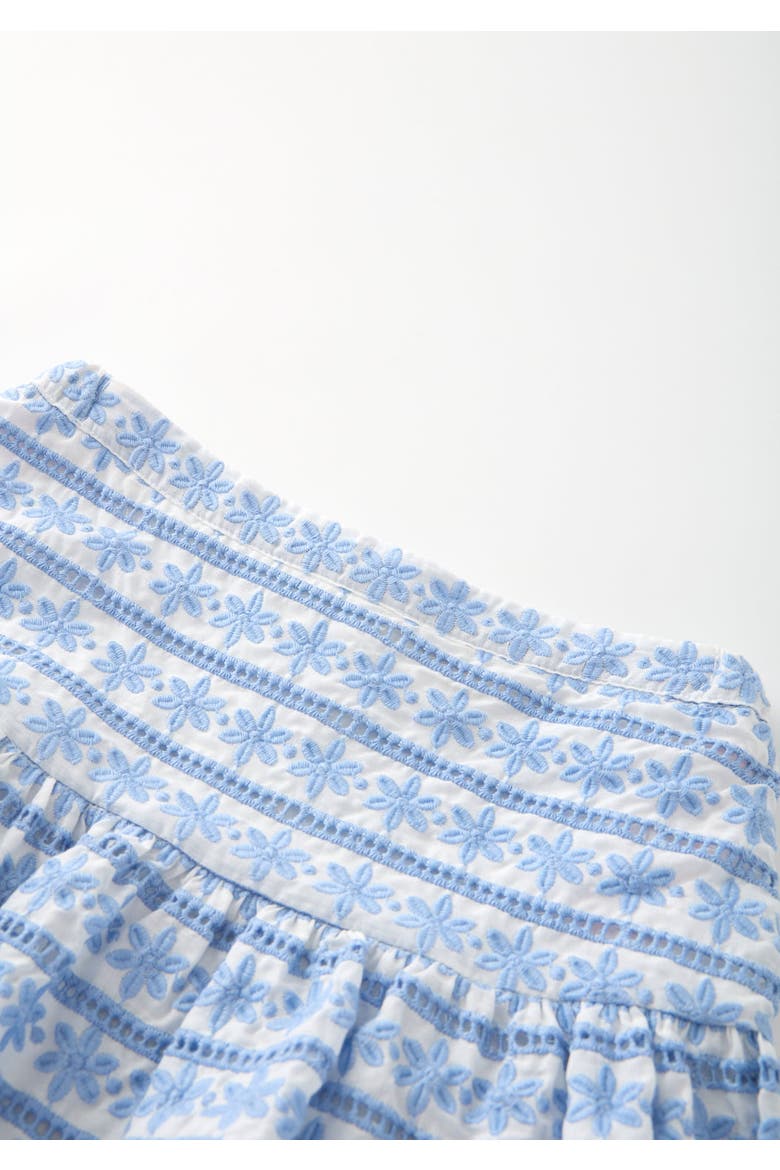 Odessa Frill Embroidered Maxi Skirt, Alternate, color, Powder Blue