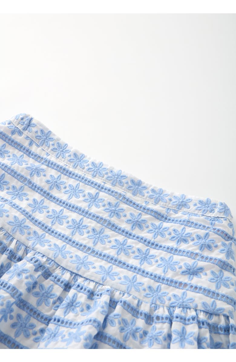 Marlo Kids Odessa Frill Embroidered Maxi Skirt, Alternate, color, Powder Blue