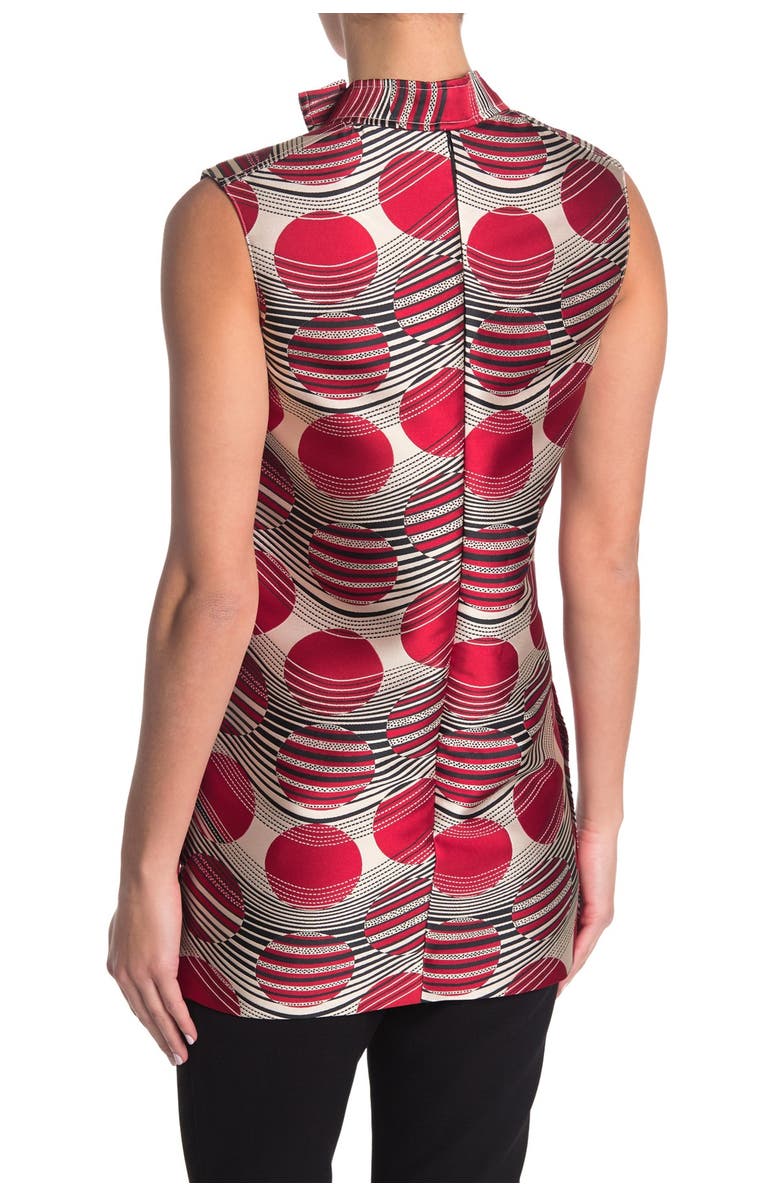 RED Valentino Circle Tie Neck Top, Alternate, color, 