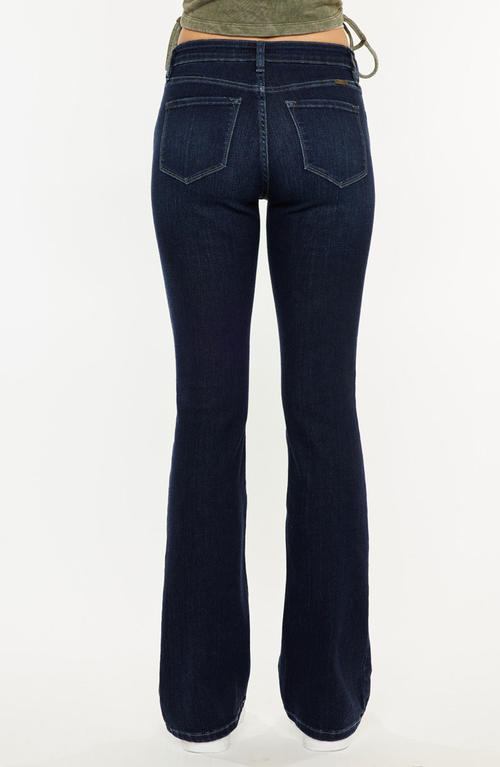 Kancan Marla High Rise Skinny Bootcut Jeans In Dark Wash