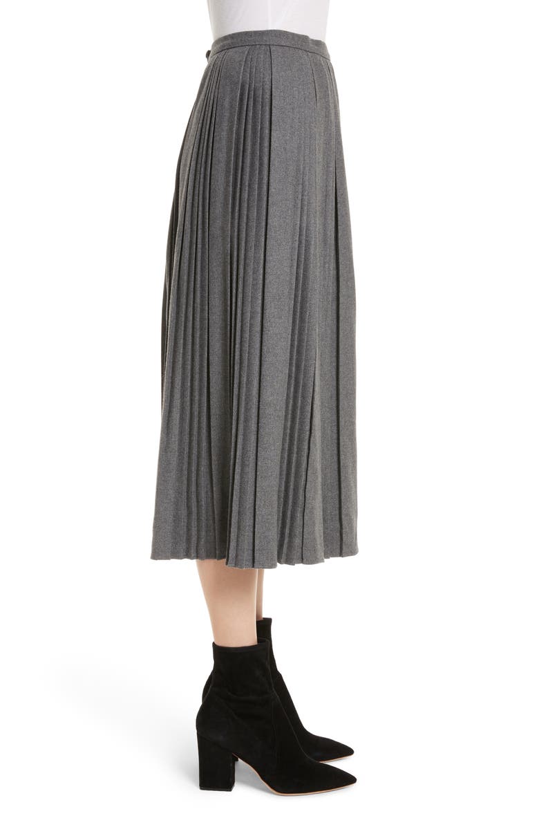 RED Valentino Stretch Flannel Skirt, Alternate, color,