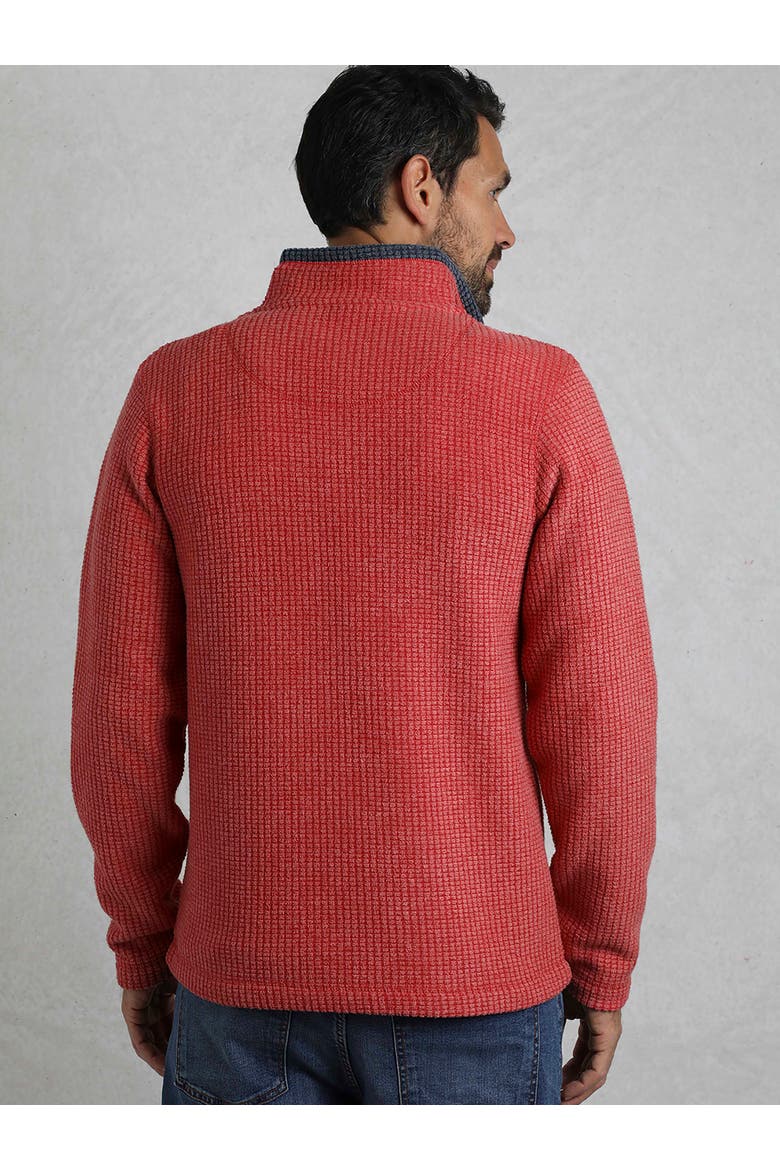 Newark 1/4 Zip Grid Fleece, Alternate, color, Barberry Red Marl