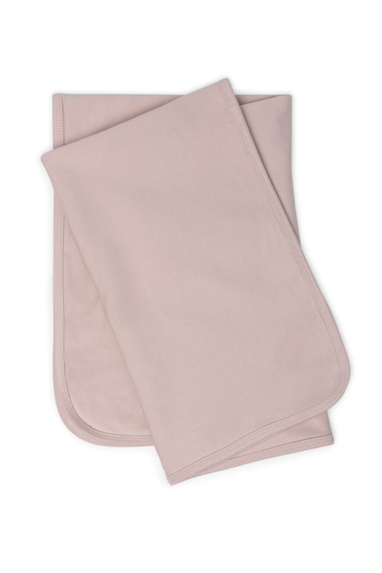 Girl Bunny Applique Jersey Blanket, Alternate, color, Primrose