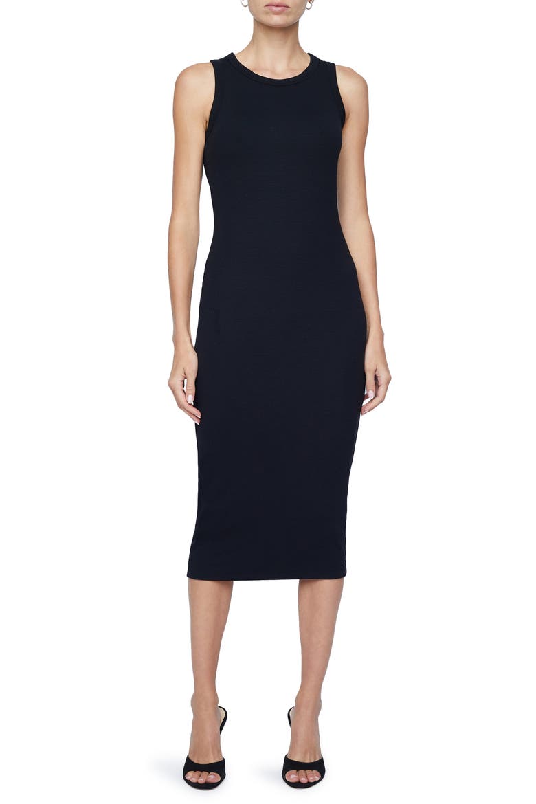 Racerback Midi Dress, Main, color, BLACK
