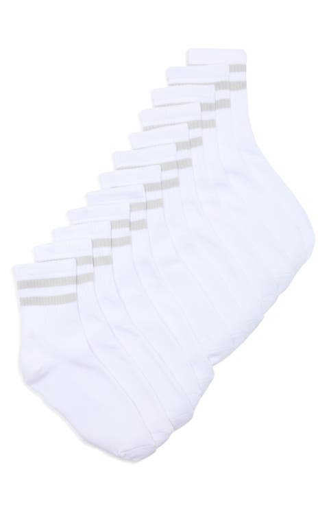 6-Pack Stripe Half Crew Socks