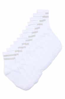 90 DEGREE BY REFLEX 6-Pack Stripe Half Crew Socks