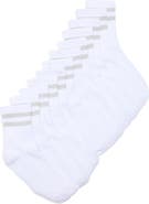 90 DEGREE BY REFLEX 6-Pack Stripe Half Crew Socks