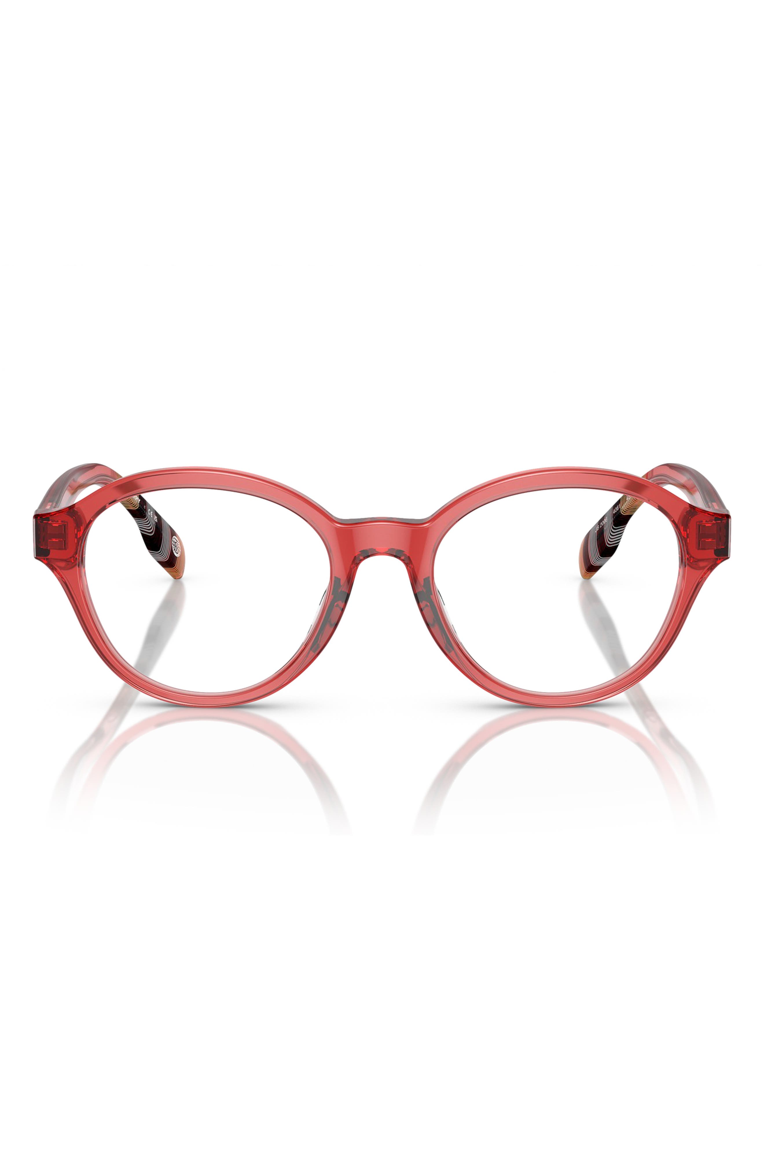 Burberry 46mm Phantos Optical Glasses In Red