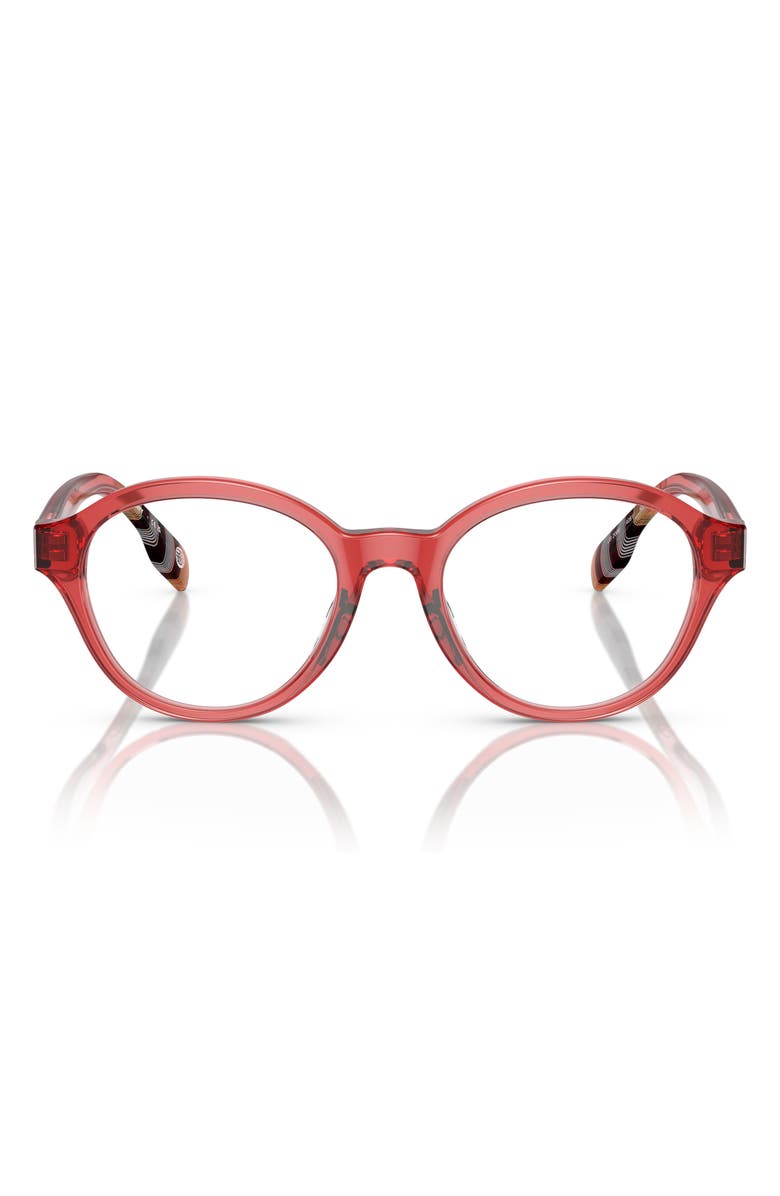 Burberry 48mm Phantos Optical Glasses, Main, color, Red / Demo Lens