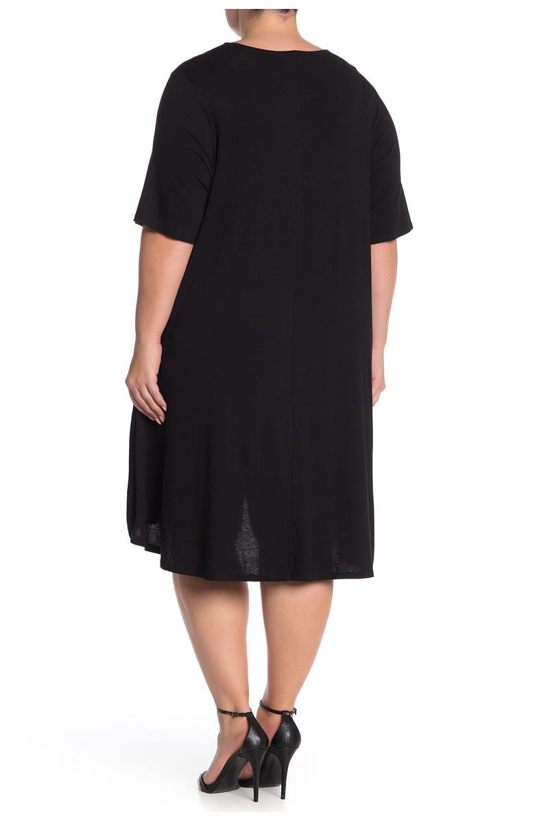 PHILOSOPHY BY RPUBLIC CLOTHING Elbow Sleeve Knit Swing Dress, Alternate, color, 