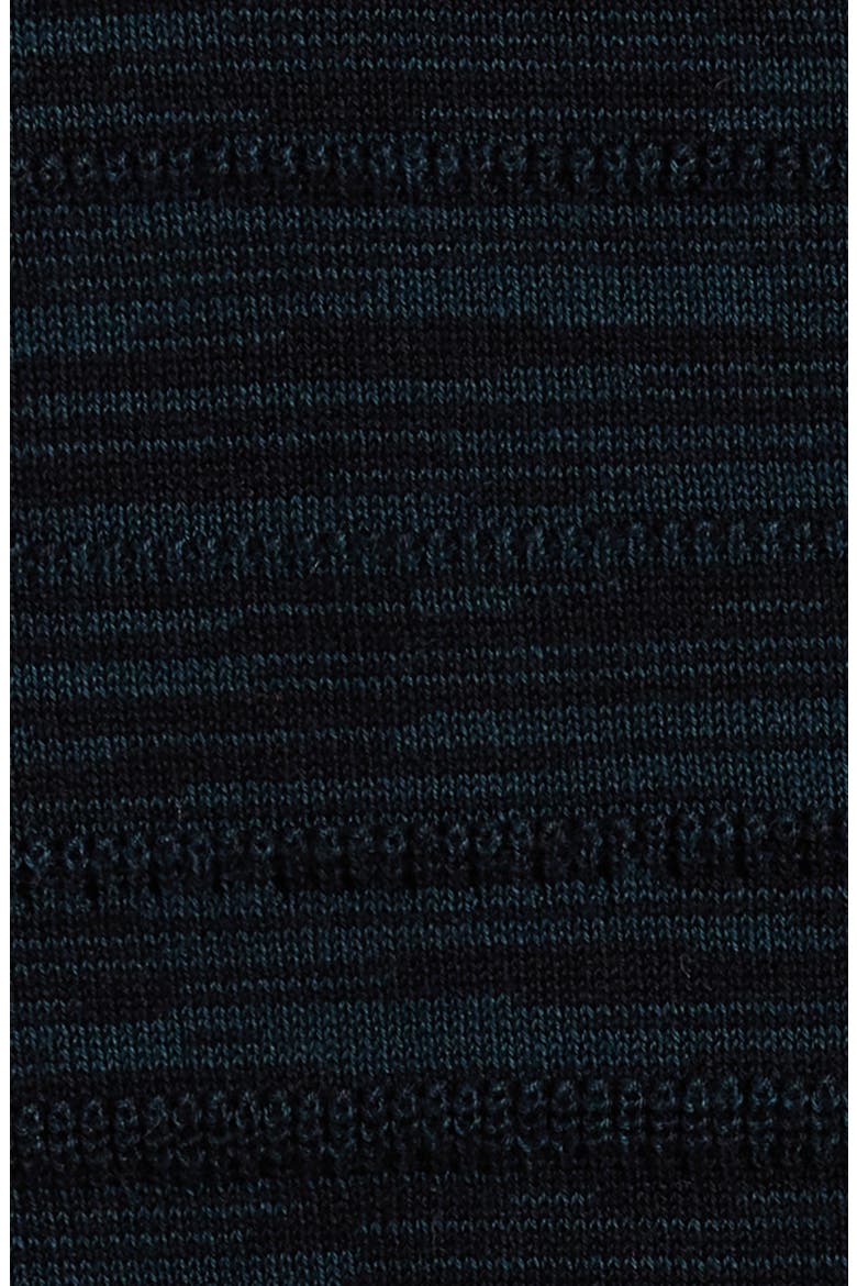 Hughs Long Sleeve Marl Stitch Polo, Alternate, color, OILED BLUE