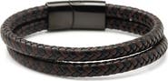 Cufflinks, Inc. Layered Braided Leather Bracelet