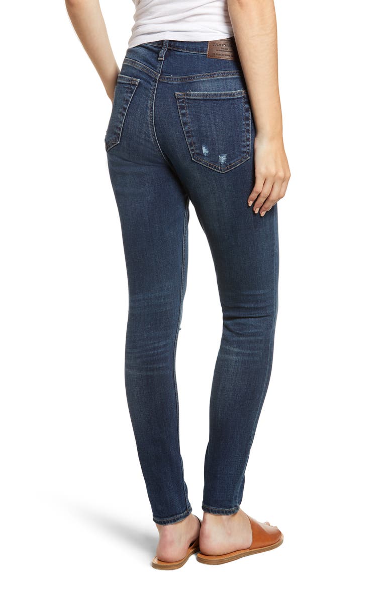 Bridgette High Waist Skinny Jeans, Alternate, color, LONESTAR DESTRUCT