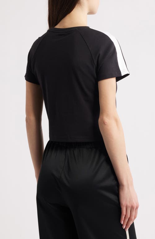 Puma T7 Crop Stretch Cotton Baby Tee In Black